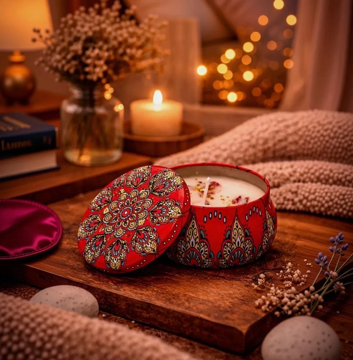 mandala scented candle