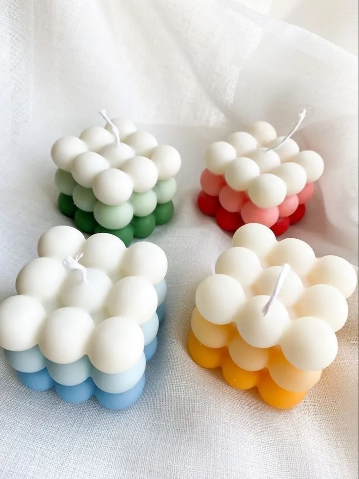 big bubble candle 3 layer