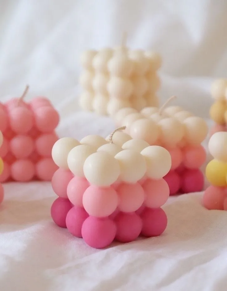 big bubble candle 3 layer