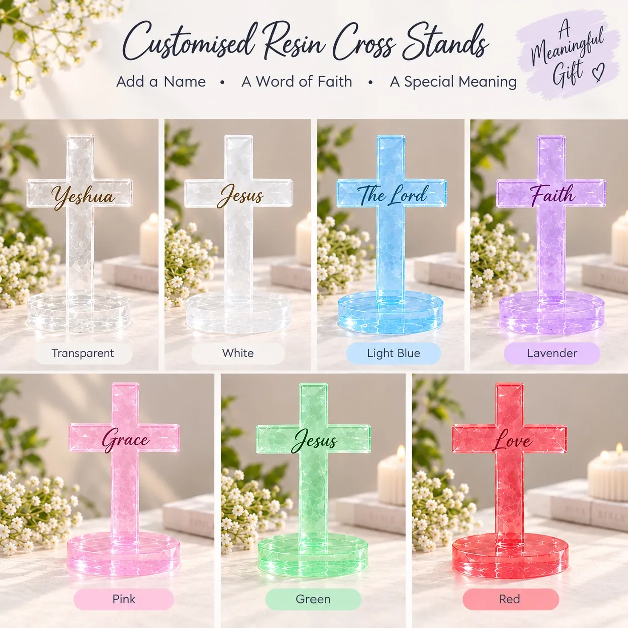transparent custom cross stand