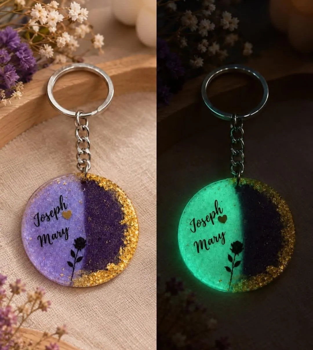 glow in dark keychain