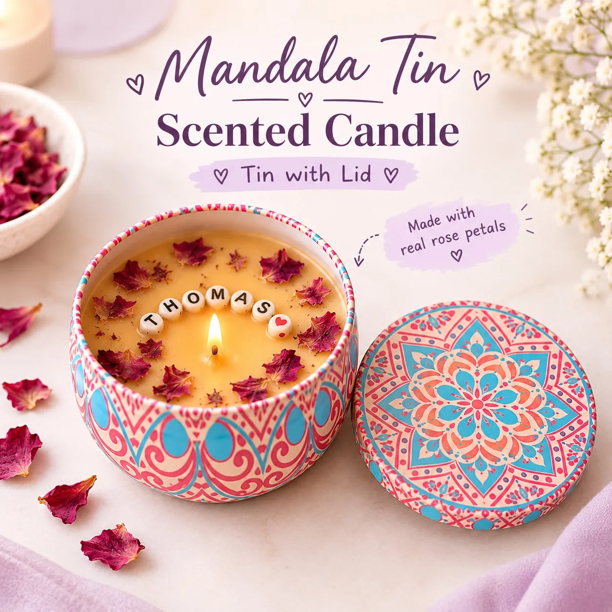 mandala scented candle